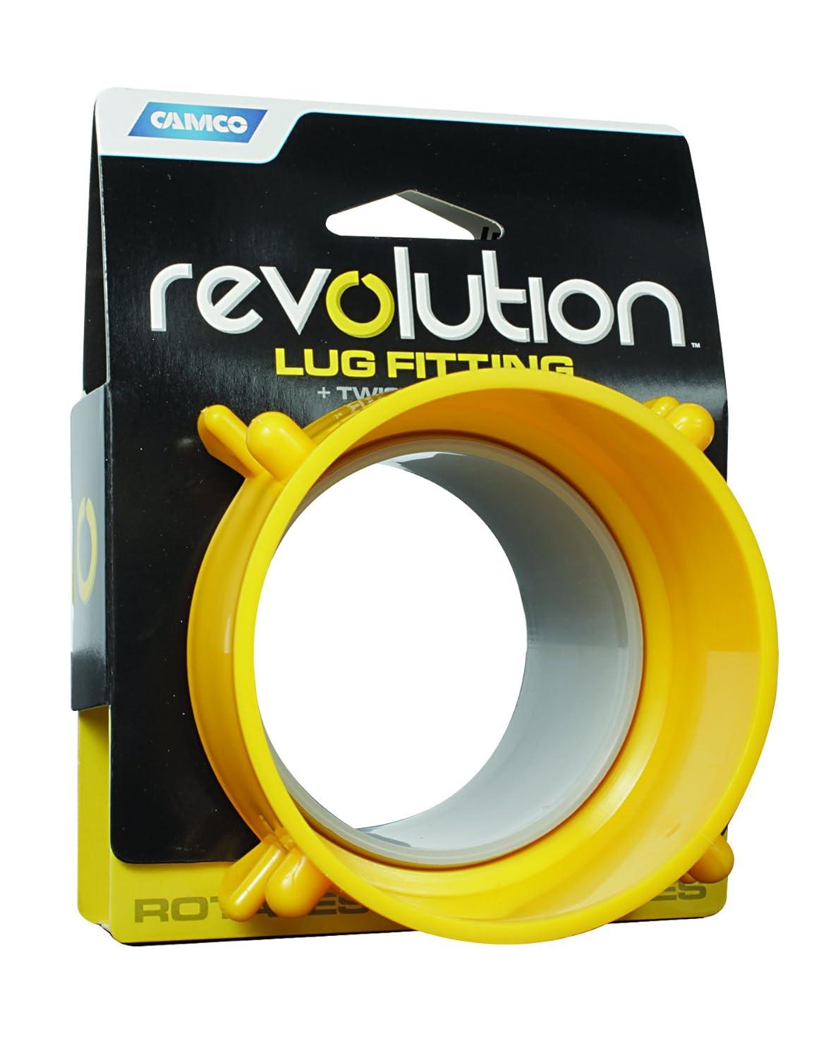 Yellow PVC Revolution Lug Fitting with Twist Clamp