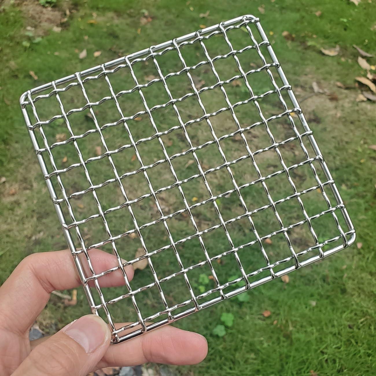 2 Pcs Barbecue Grill Grate Foldable Cooking Grates for Rack Silver