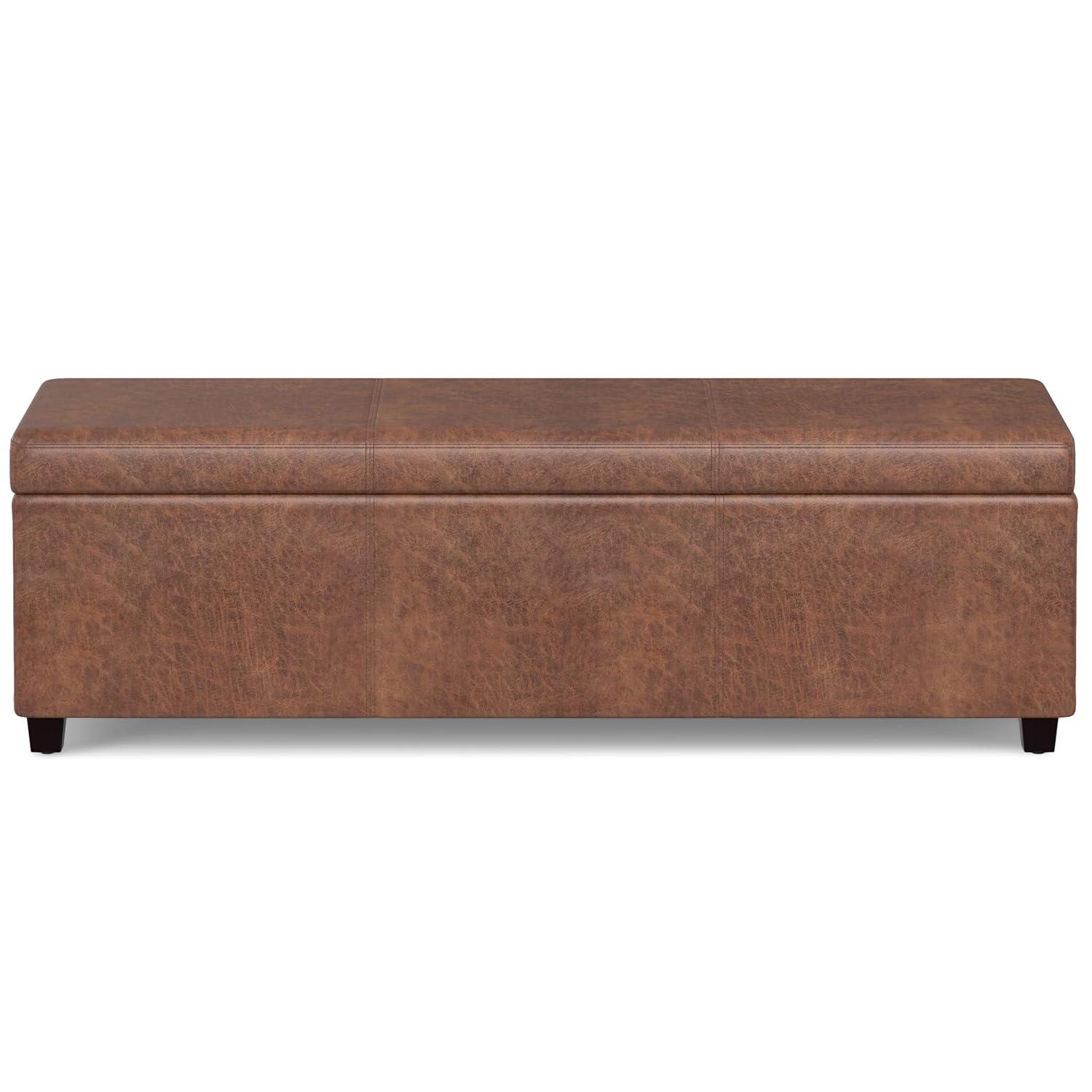 Simpli Home Avalon Extra Large Storage Ottoman Bench,Assembled
