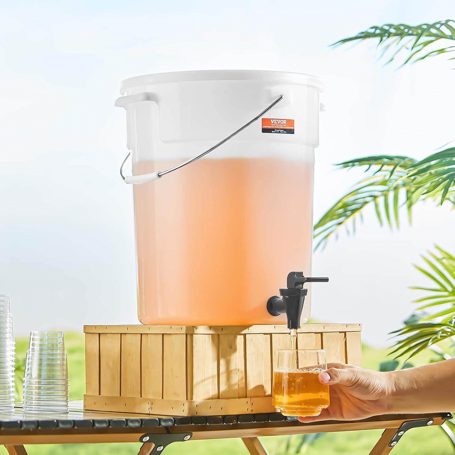 VEVOR Commercial Beverage Dispenser 18L Cold Juice Ice Drink Dispenser for Party