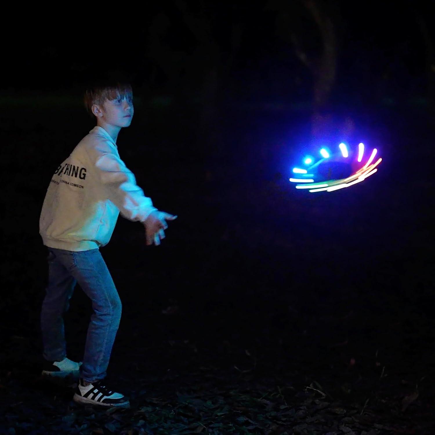 TOSY Green LED Waterproof Flying Ring for Kids