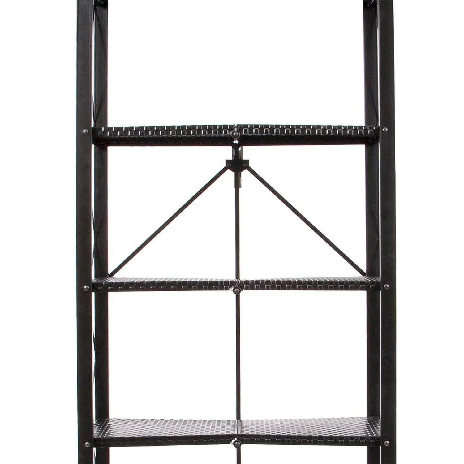 Origami Foldable 6-Shelf Classic Stamped Steel Bookcase