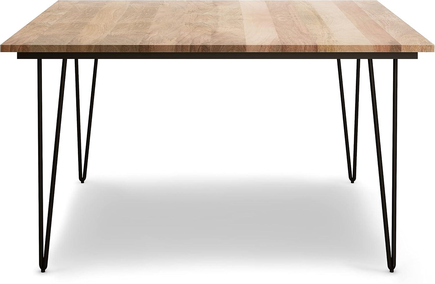 Simpli Home Hunter 54-inch Square Dining Table in Natural