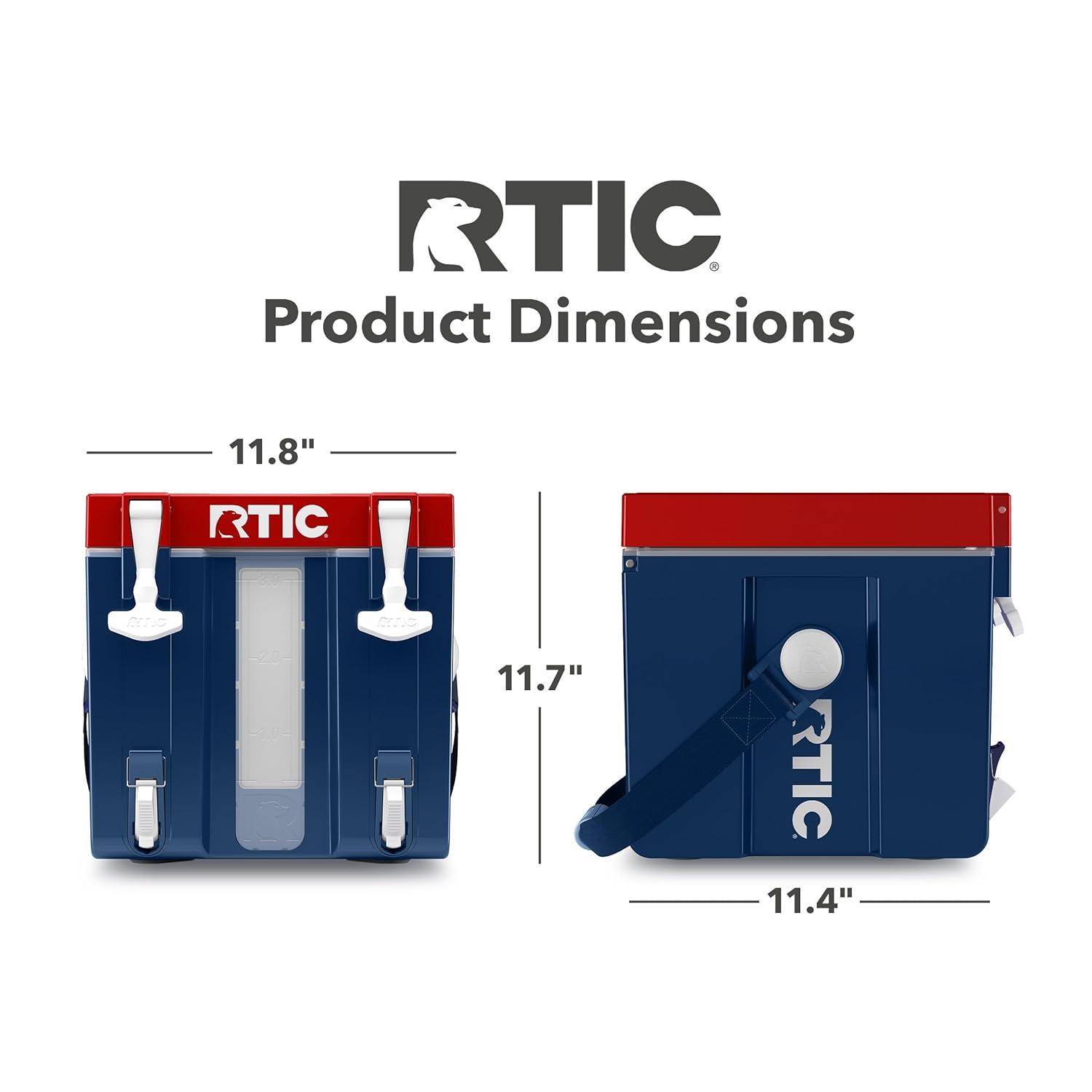 RTIC Halftime Water Cooler, 3 Gallon Hard-Sided Water Cooler, Patriot