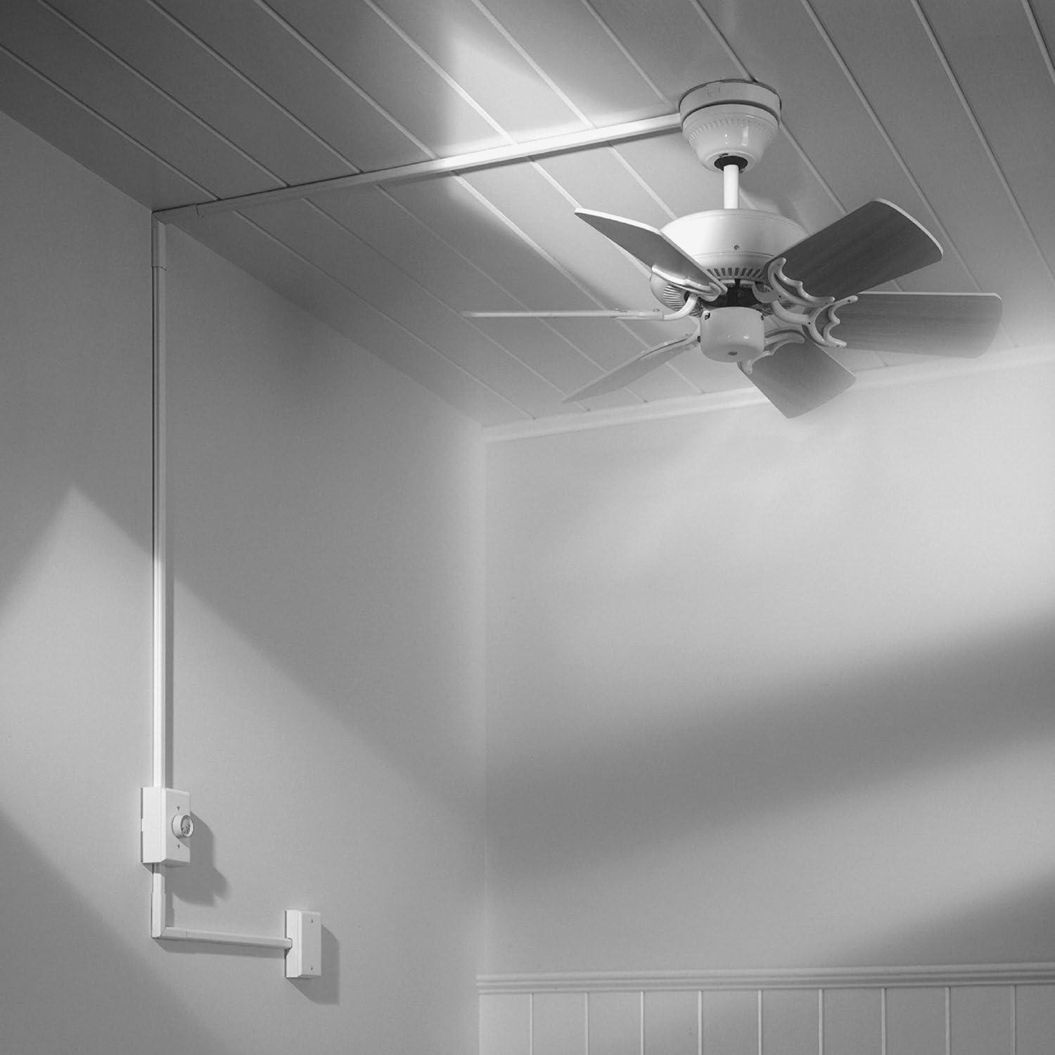 Wiremold Metal Raceway, Extending Power On-Wall Utility Box Fitting, Ivory, V57242