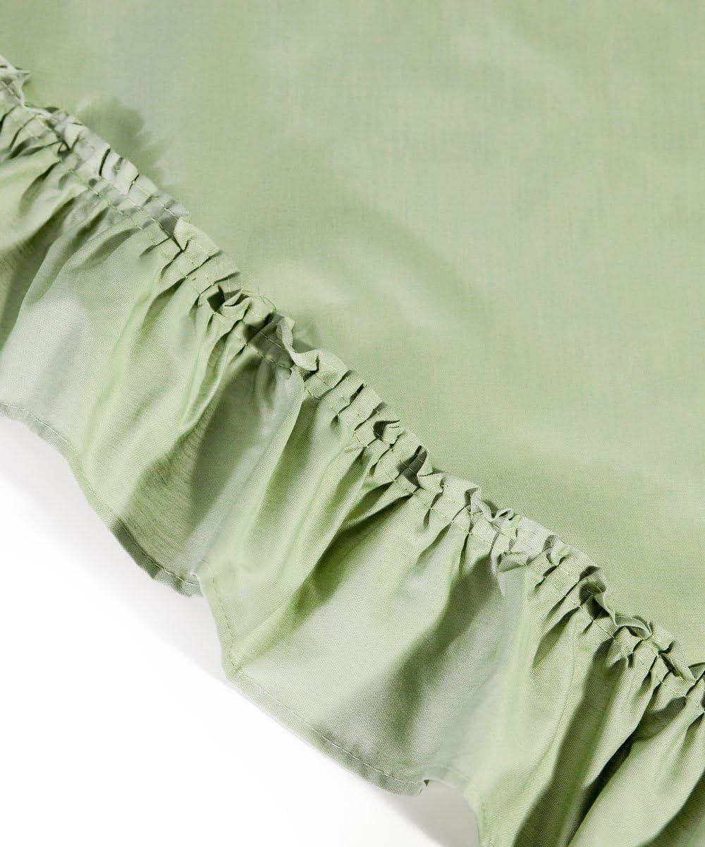 Ellis Stacey 1.5" Rod Pocket High Quality Fabric Solid Color Window Ruffled Swag 60"x38" Sage