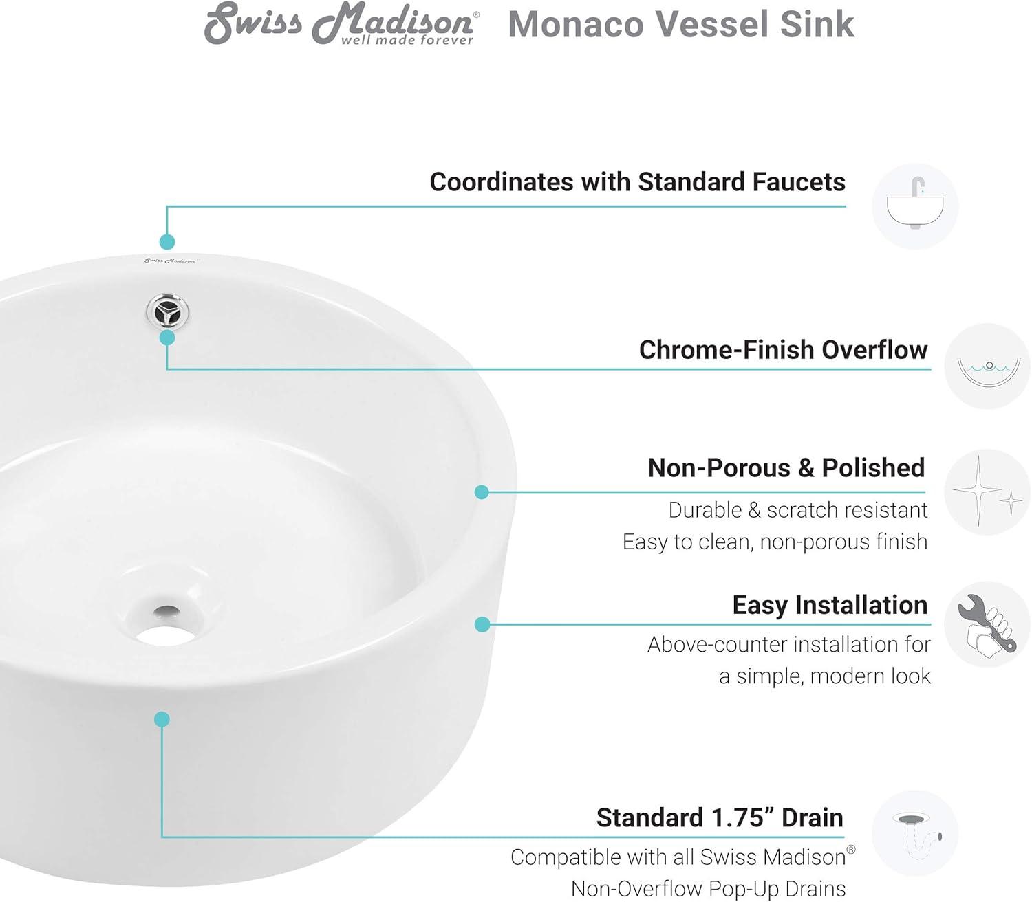 Monaco 16.5Â Round Vessel Sink