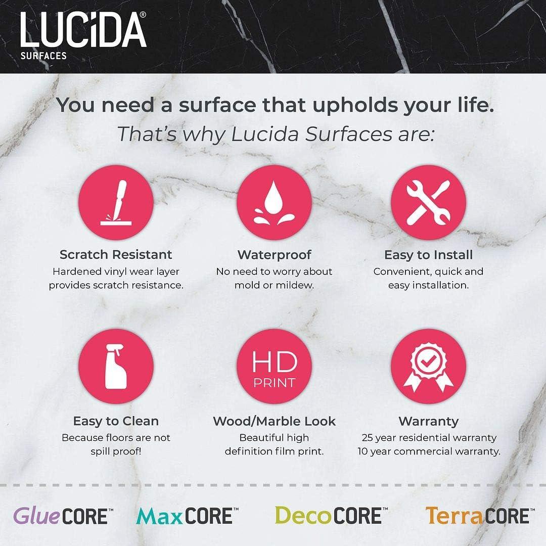 GlueCore Classic 22mil x 12" W x 24" L Glue Down Vinyl Tile Flooring