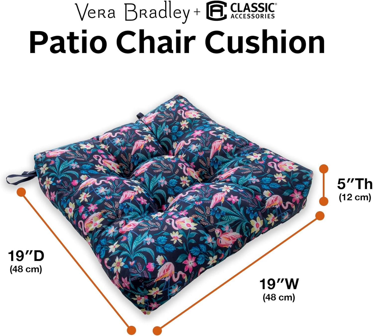 Vera Bradley Vera Bradley by Classic Accessories Water-Resistant Patio Chair Cushions (Set of 2)
