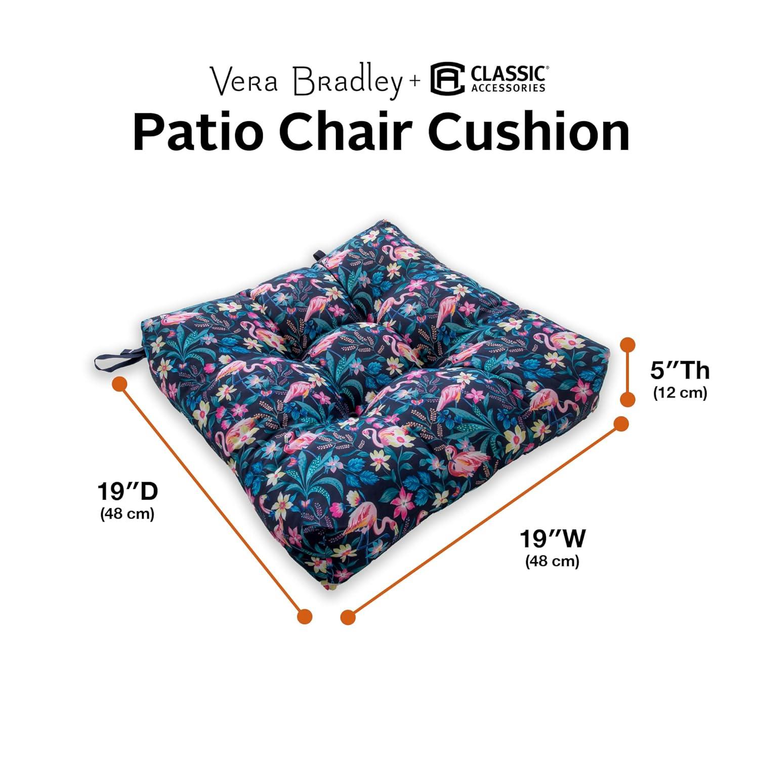 Vera Bradley Vera Bradley by Classic Accessories Water-Resistant Patio Chair Cushions (Set of 2)