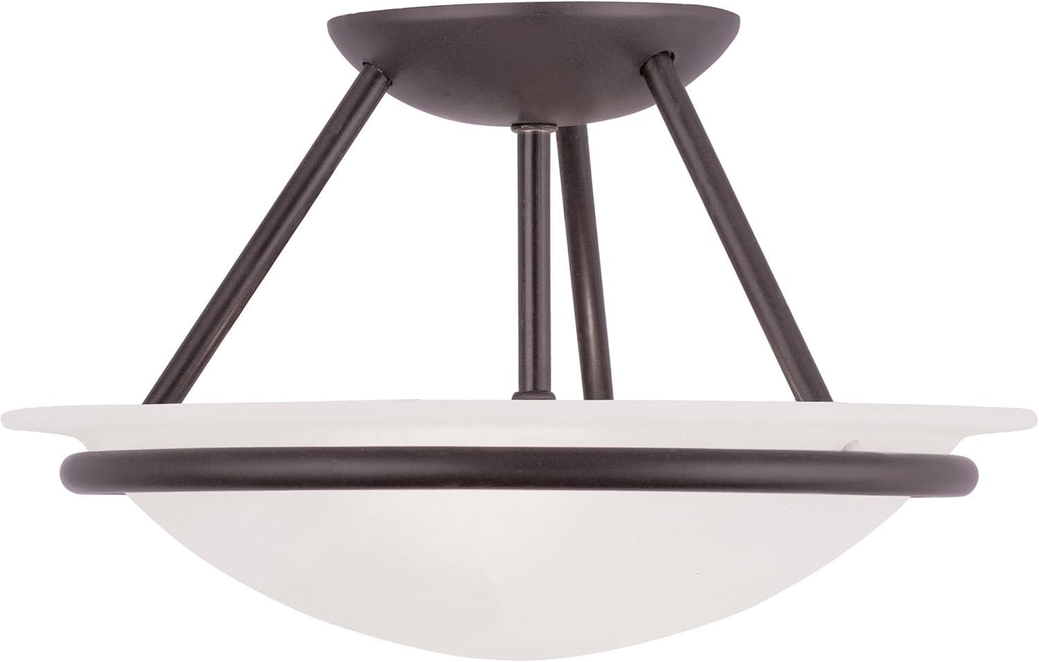 Livex Lighting Newburgh 2 - Light Semi-Flush Mount in  Bronze