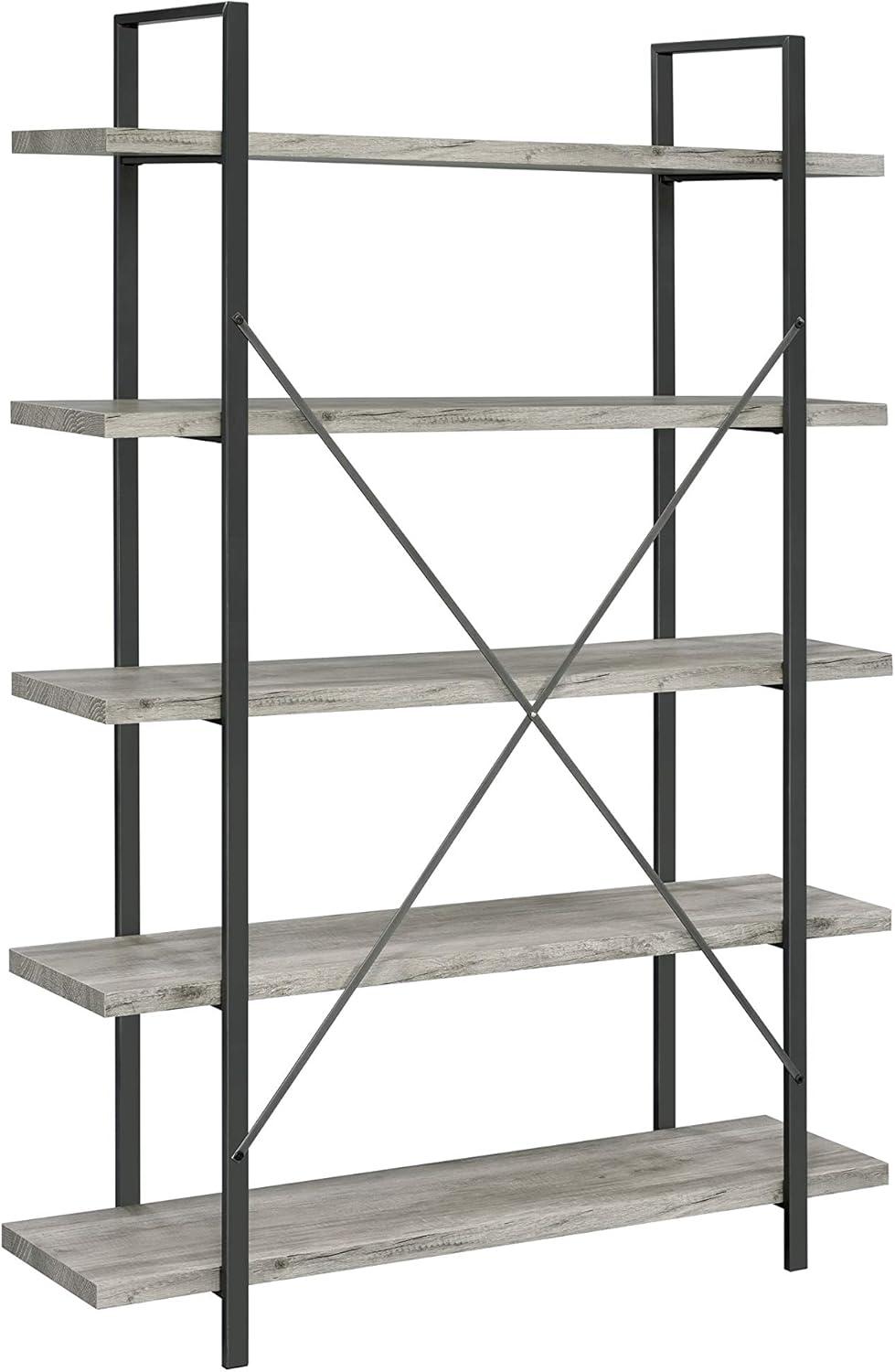 70" Cole 5 Shelf Bookcase with Frame - Coaster