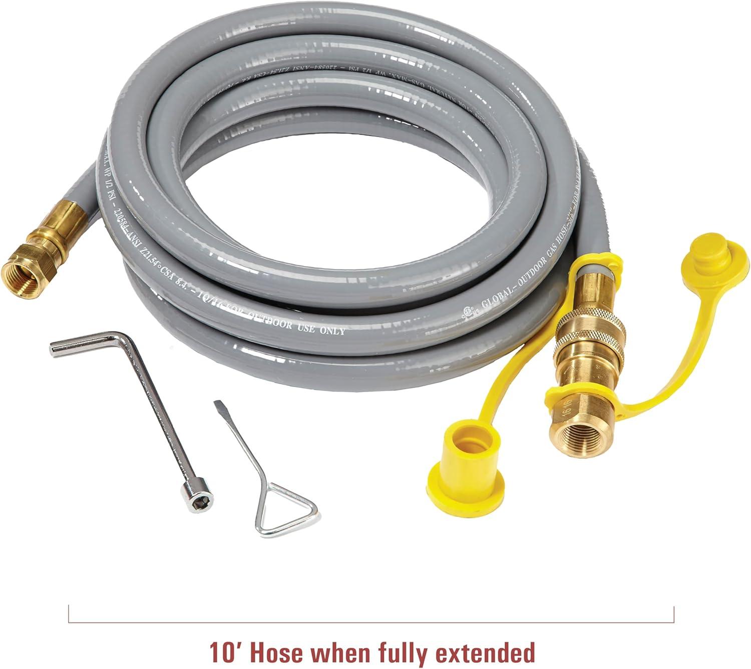 Gray and Yellow Natural Gas Conversion Kit with Hose