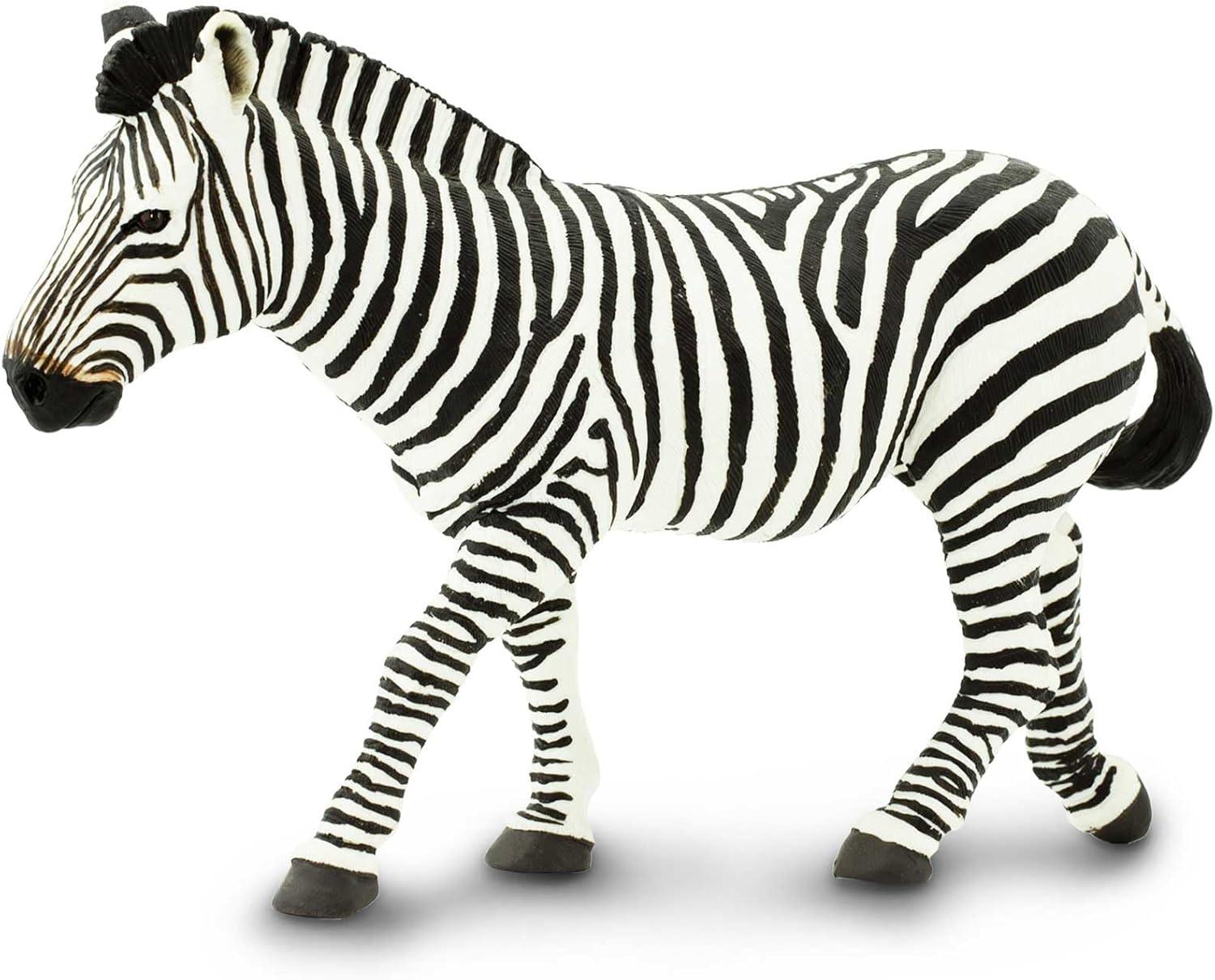 Safari Ltd. Zebra Figurine - Realistic 5.85" Figure - Educational Toy for Boys, Girls & Kids Ages 1+