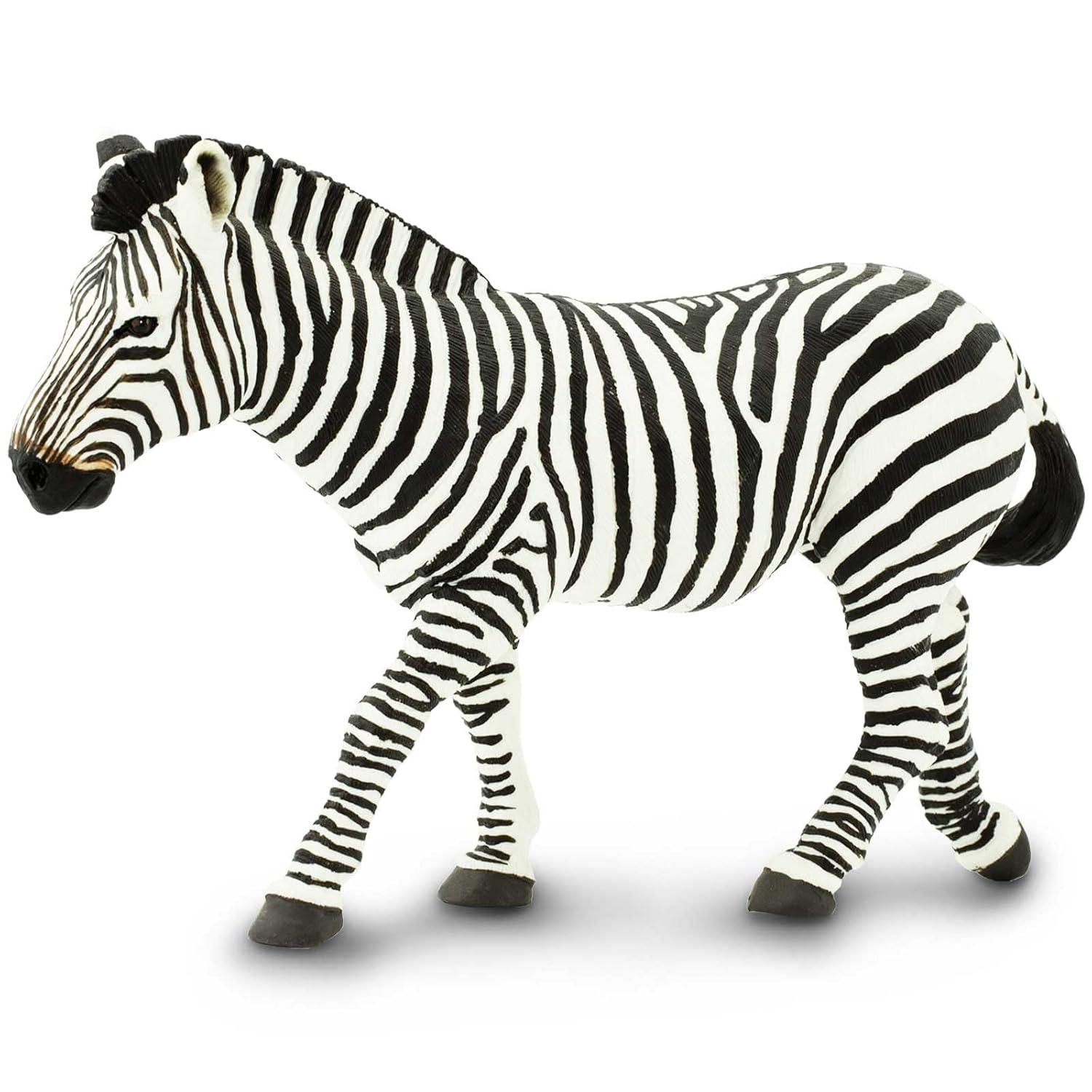Safari Ltd. Zebra Figurine - Realistic 5.85" Figure - Educational Toy for Boys, Girls & Kids Ages 1+