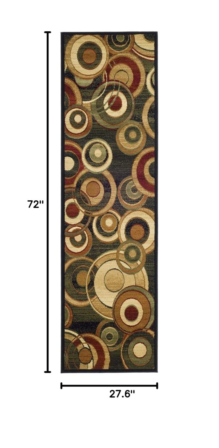Lyndhurst LNH225 Power Loomed Runner Rug - Black/Multi - 2'3"x6' - Safavieh