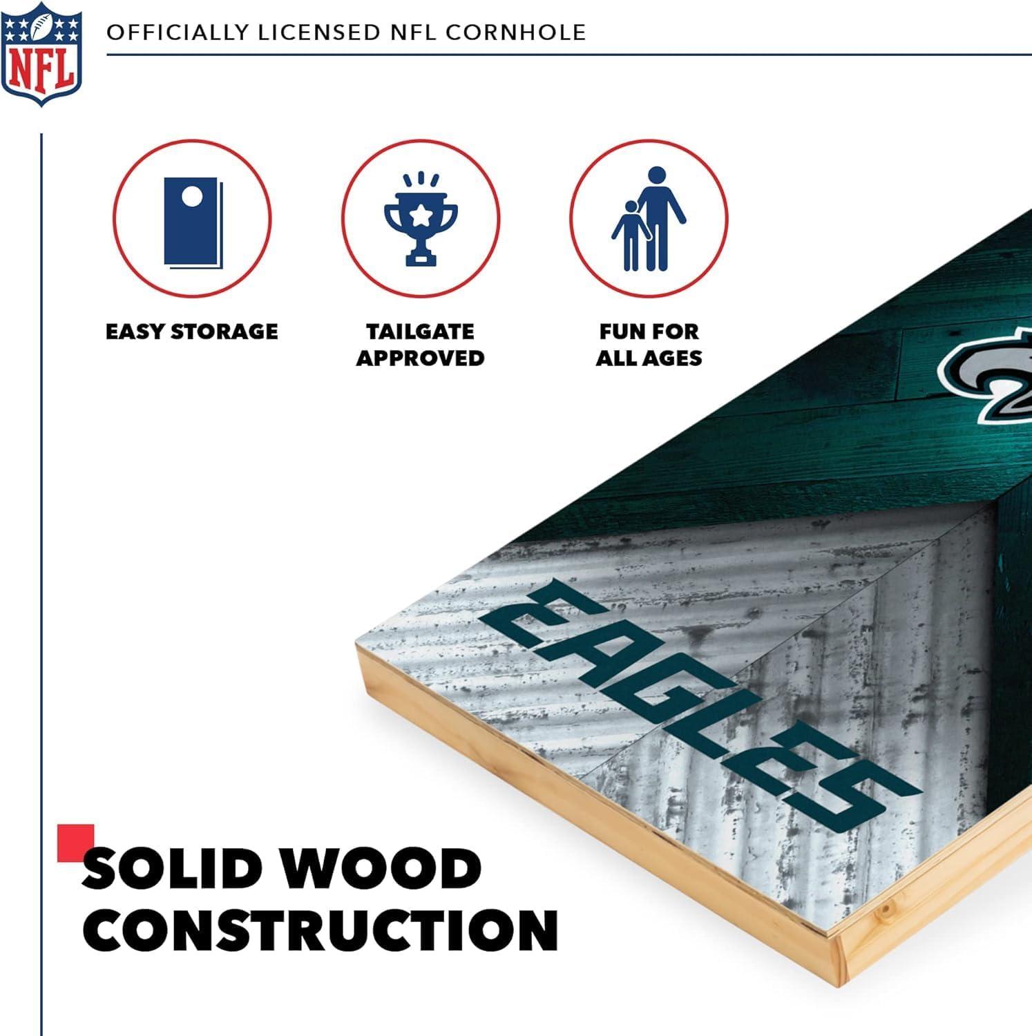 NFL Philadelphia Eagles 2'x4' Wood Cornhole Set