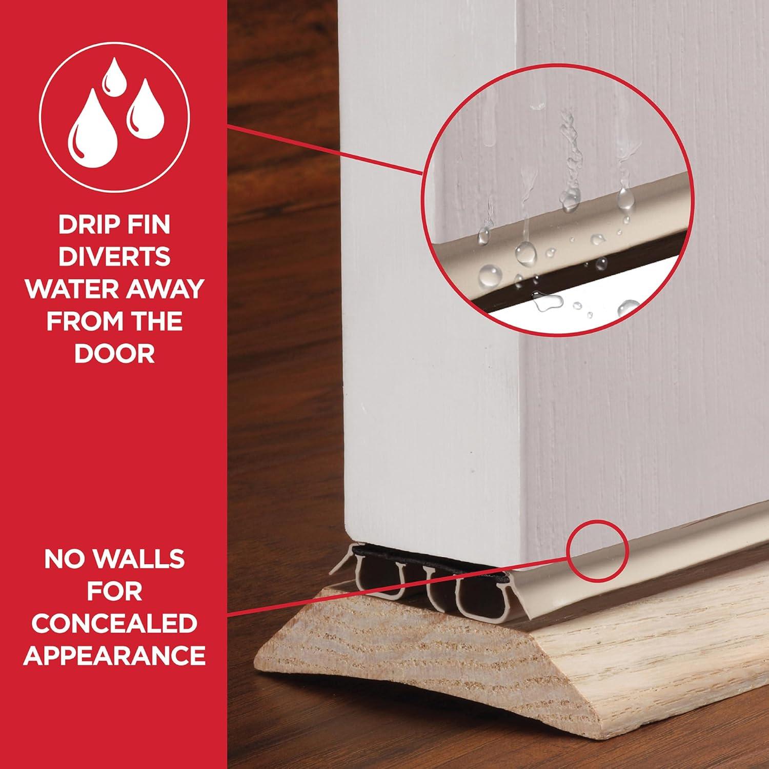 M-D Building Products 43820 36 in. Beige Vinyl Concealed Kerf/Channel Fit Under Door Seal