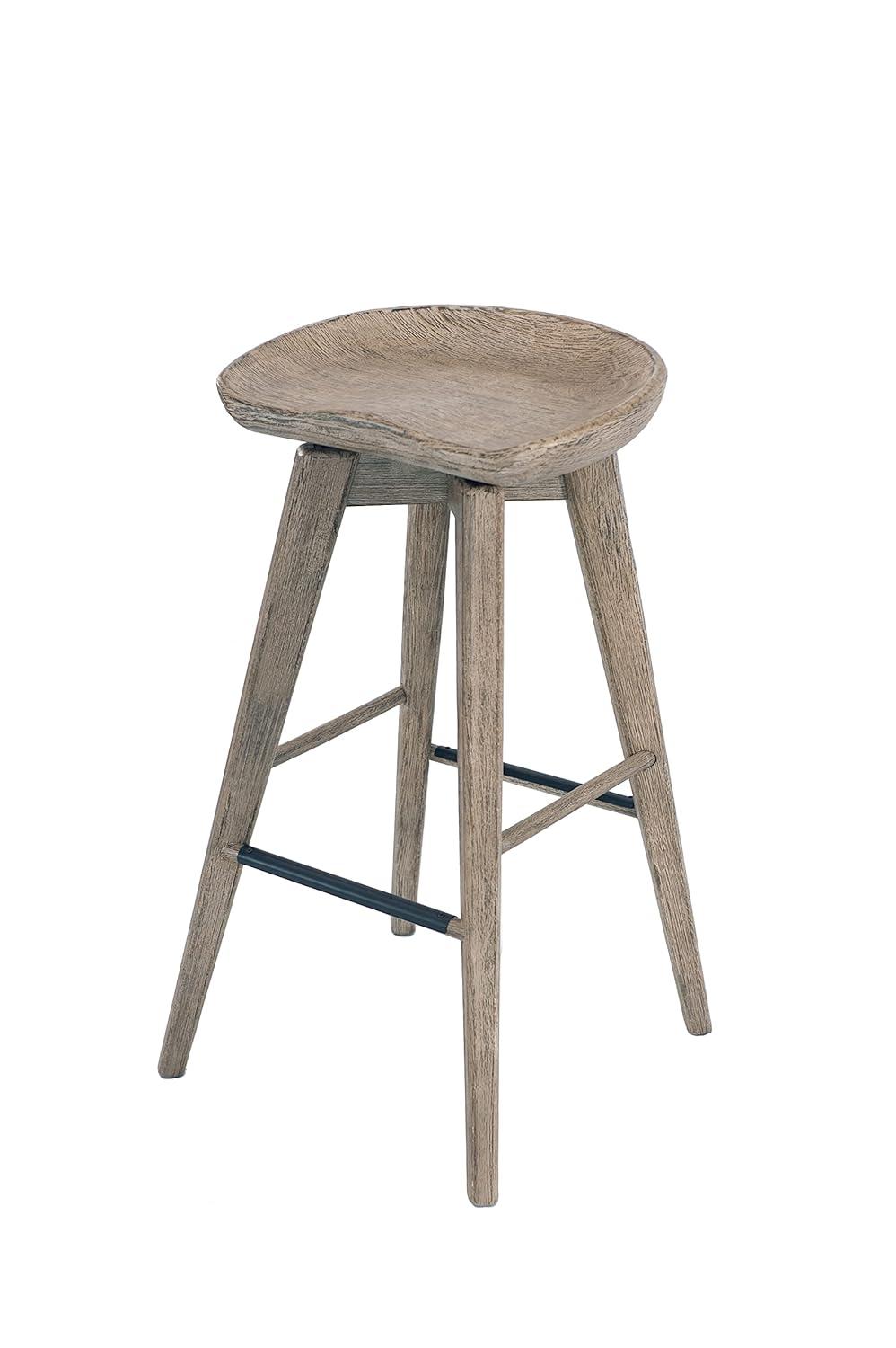 Boraam 31" Bali Swivel Counter Height Barstool Barnwood: Hardwood Frame, 300 lbs Capacity, Backless Design