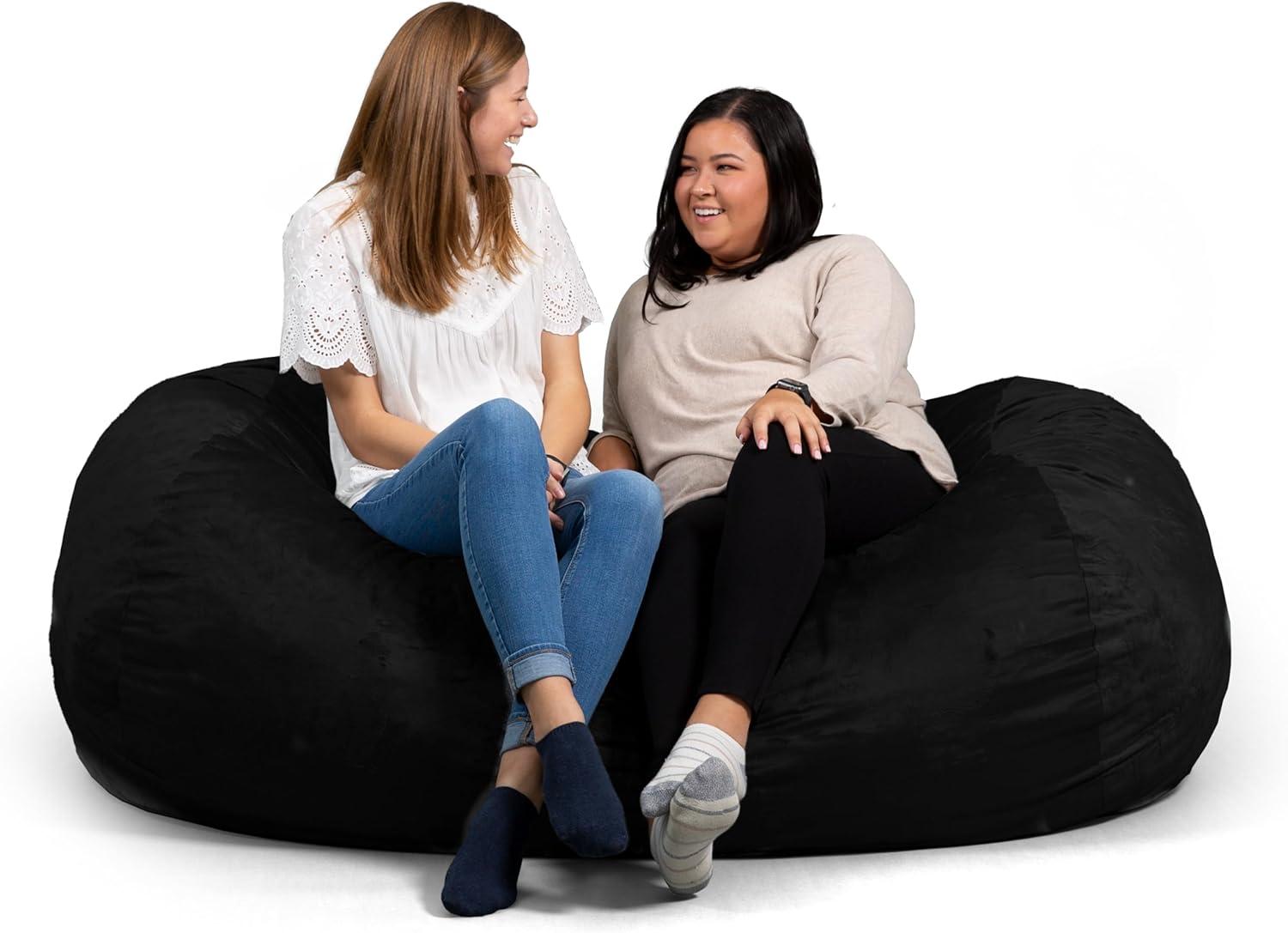 Big Joe Extra Large Memory Foam Bean Bag Sofa with Soft Removable Cover