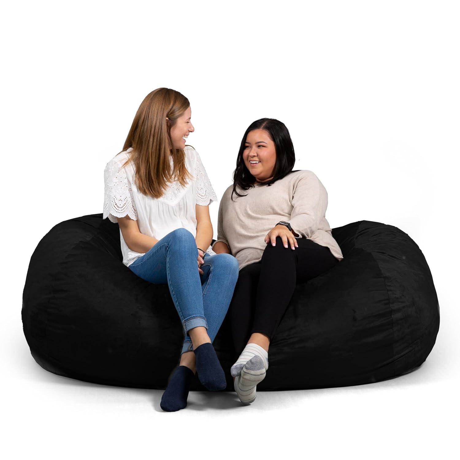Big Joe Extra Large Memory Foam Bean Bag Sofa with Soft Removable Cover