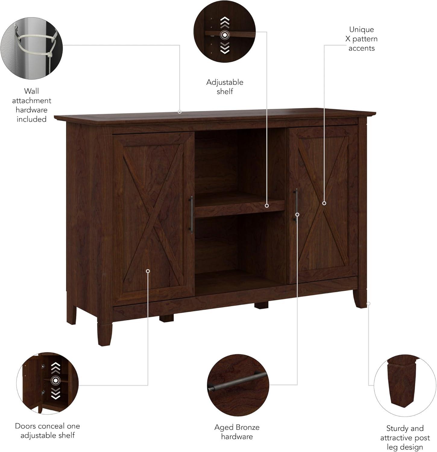 Key West Accent Cabinet with Doors in Bing Cherry - Engineered Wood