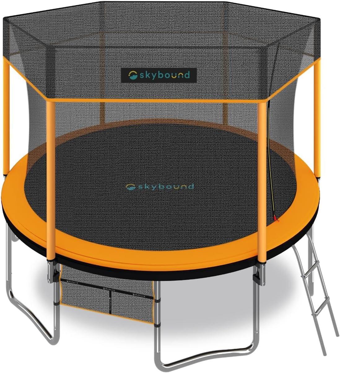 SkyBound 12ft Outdoor Recreational Trampoline with Enclosuure Net for Kids and Adults,Orange