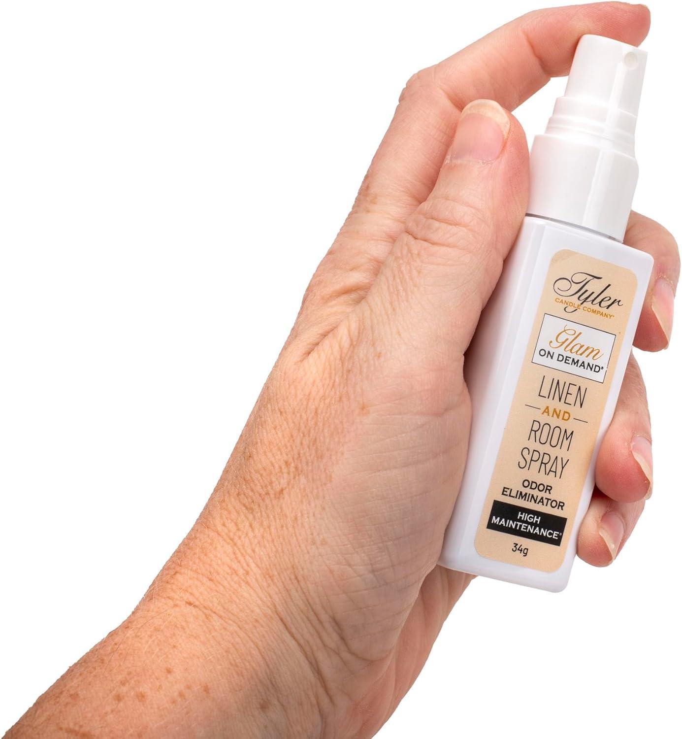 Tyler Candle Company Diva Fabric & Room Spray, Glam on Demand, 1.2 oz (34g), Air Freshener for Home & Travel