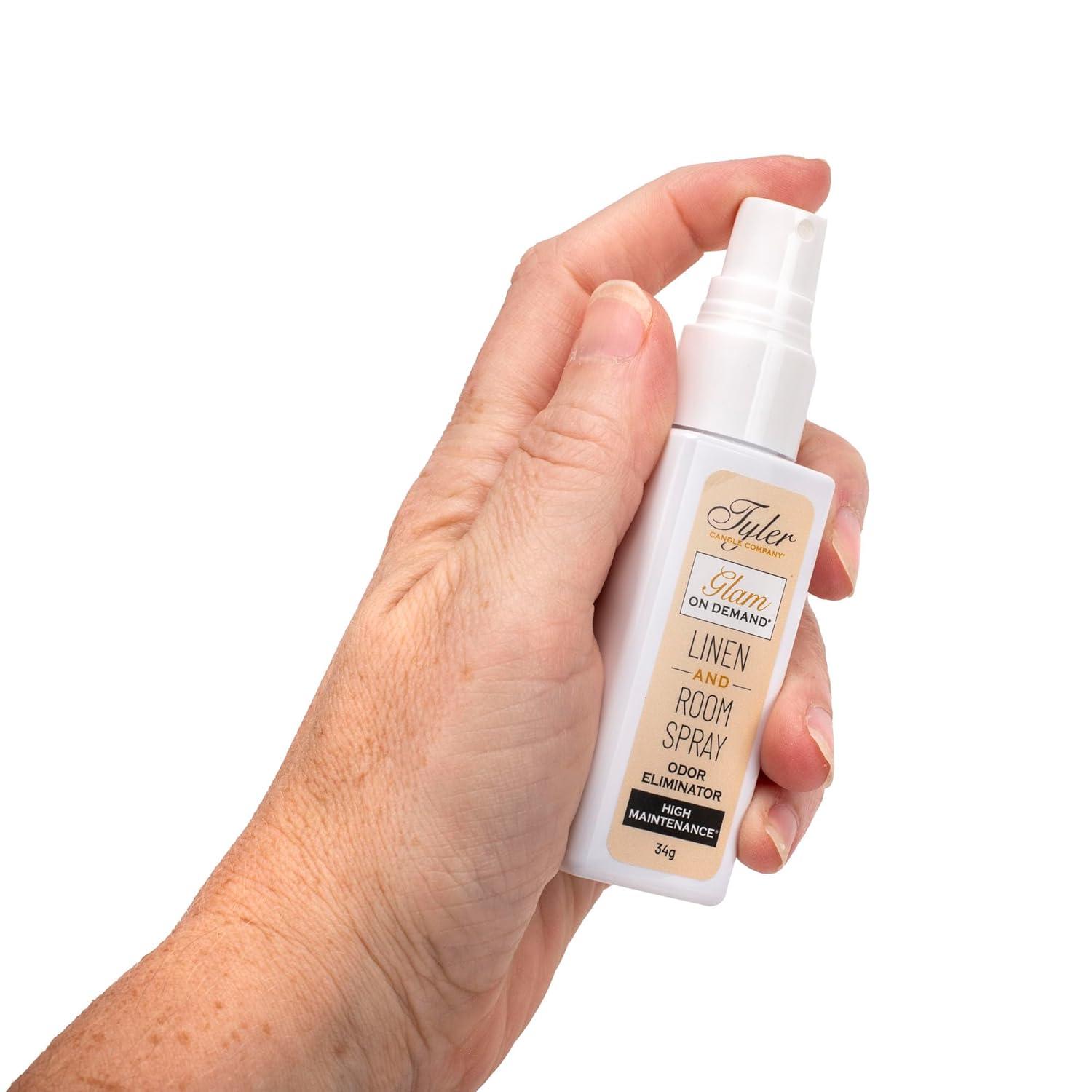 Tyler Candle Company Diva Fabric & Room Spray, Glam on Demand, 1.2 oz (34g), Air Freshener for Home & Travel