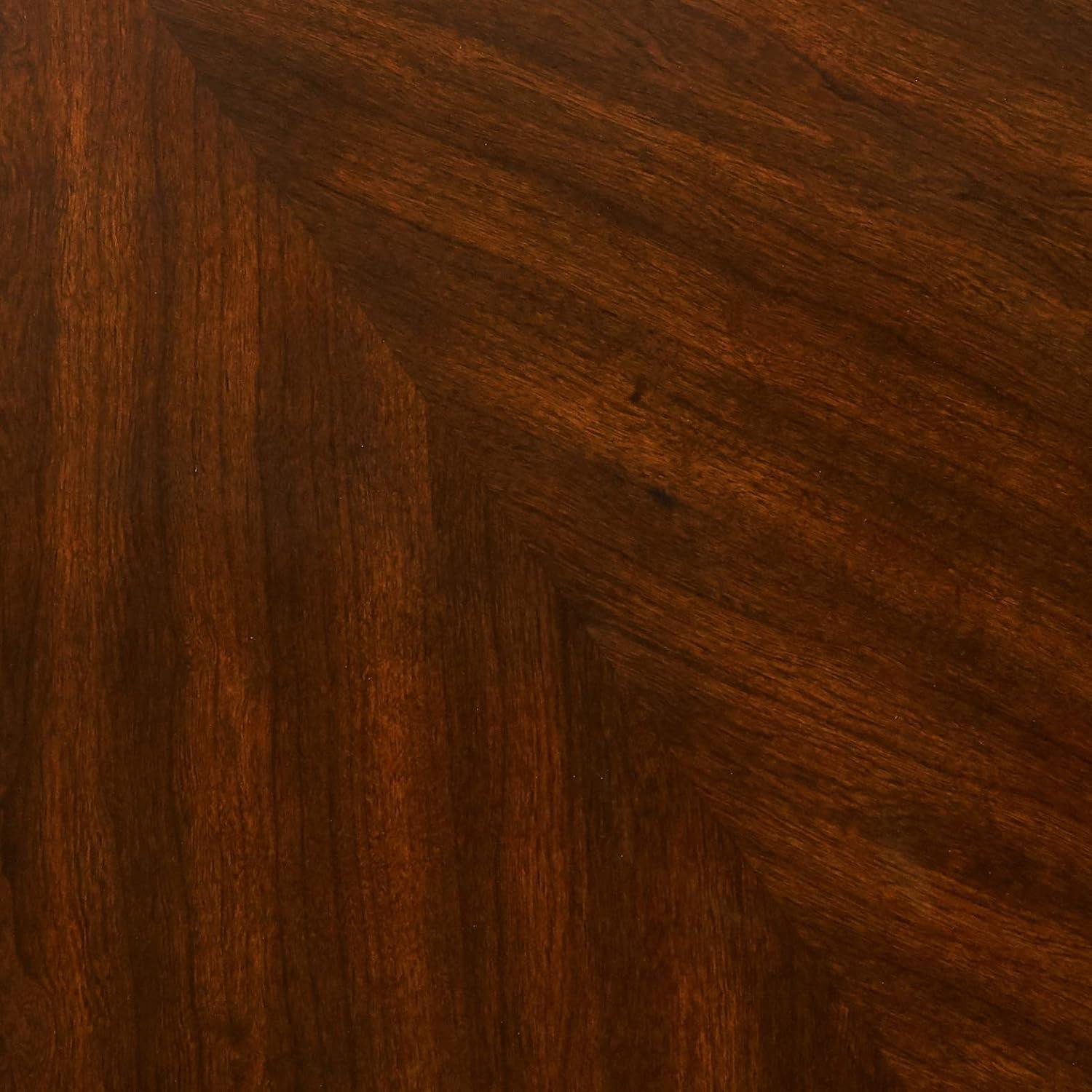 Furniture of America Ramsaran Wood Pedestal Dining Table in Brown Cherry