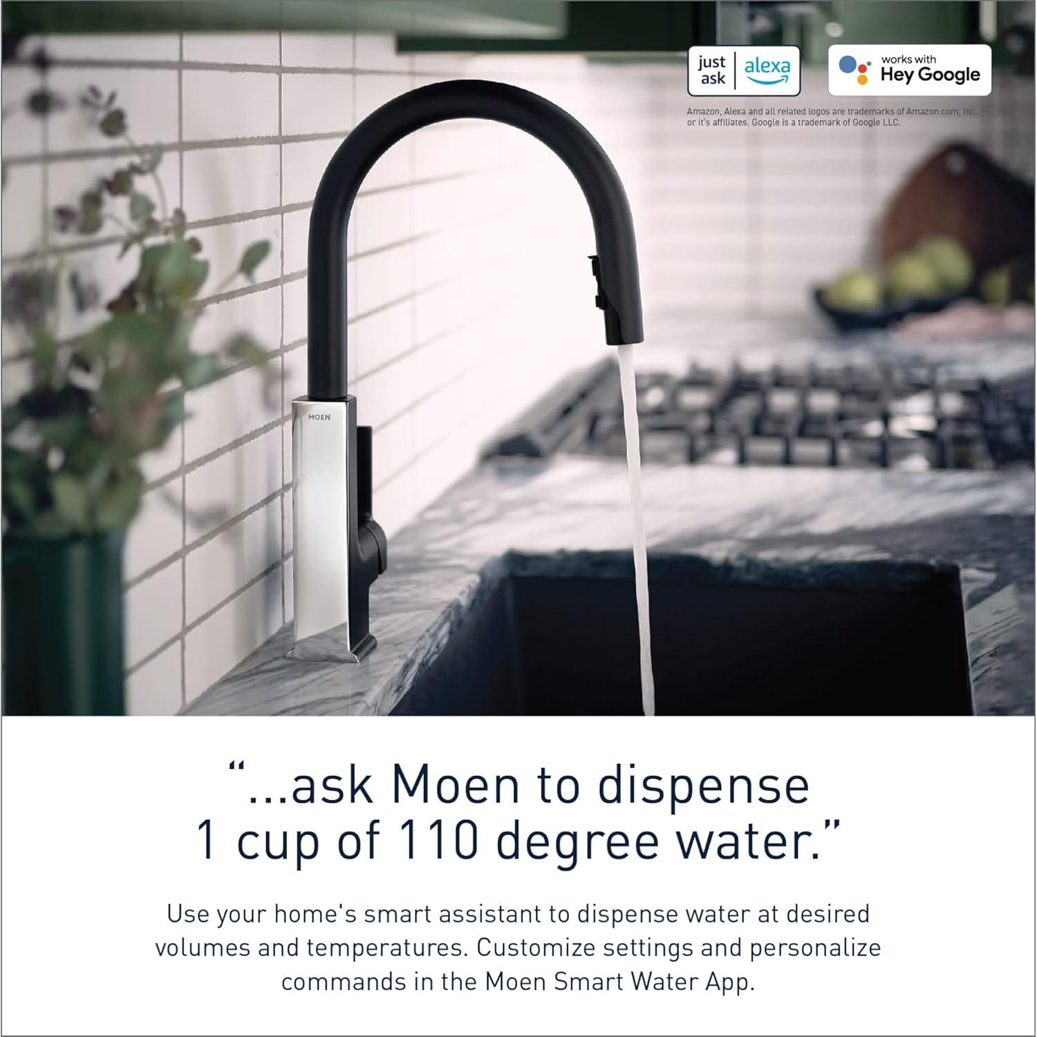 Moen STo Smart Touchless Single Handle Kitchen Faucet with Wave and Accessories S72308EVSRS