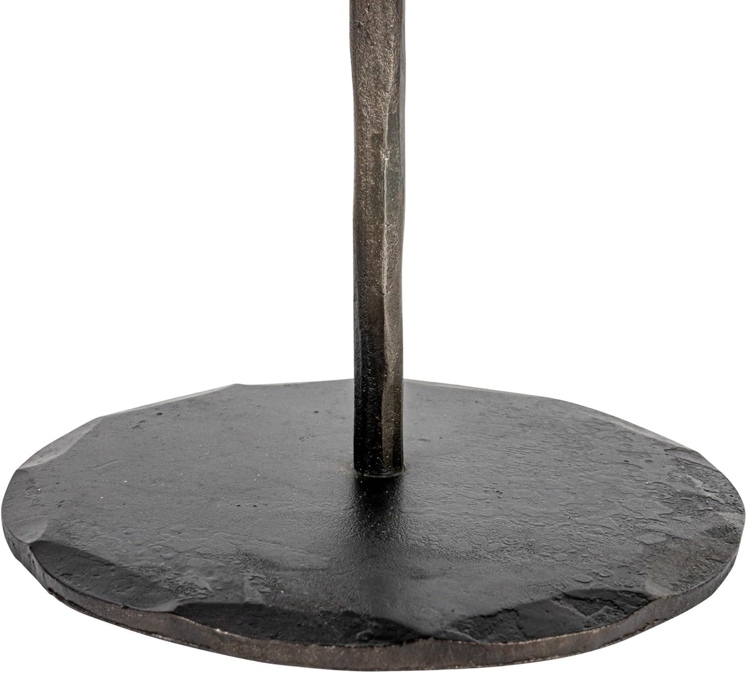 Creative Co-Op Round Hand-Forged 5 Taper Metal Candelabra, Black