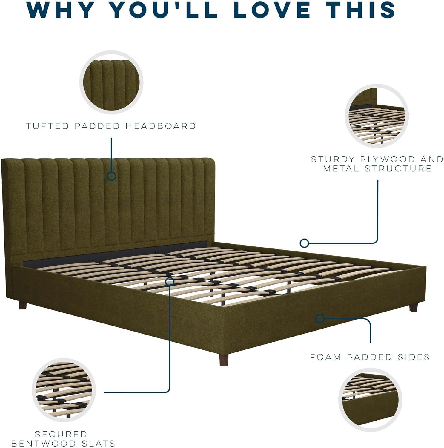 Brittany Tufted Upholstered Platform Bed