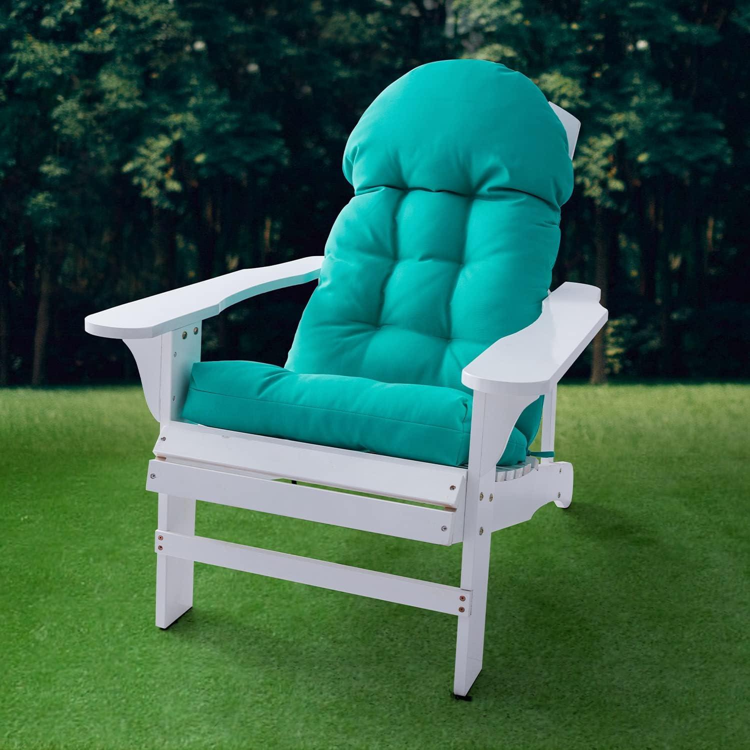 Enipate Weather Resistant Adirondack Chair Cushions High Back Indoor Outdoor Patio Tufted Lounge Cushion Seat Pads