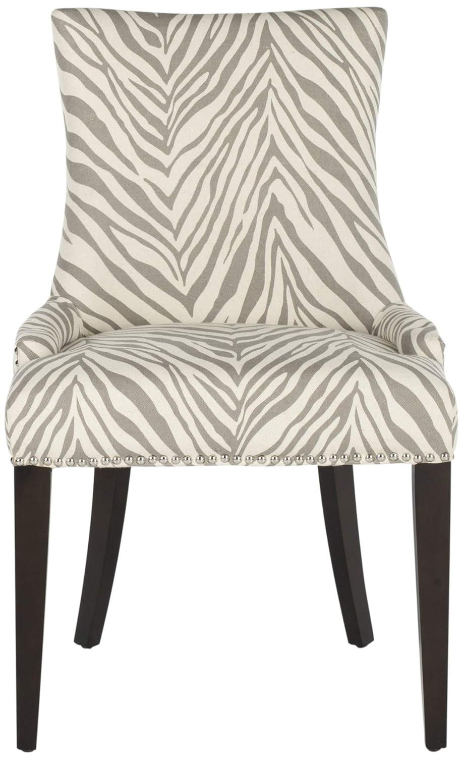 Becca 19" H Dining Chair With Nail Head Trim - MCR4502 - Ivory/Grey - Safavieh Couture