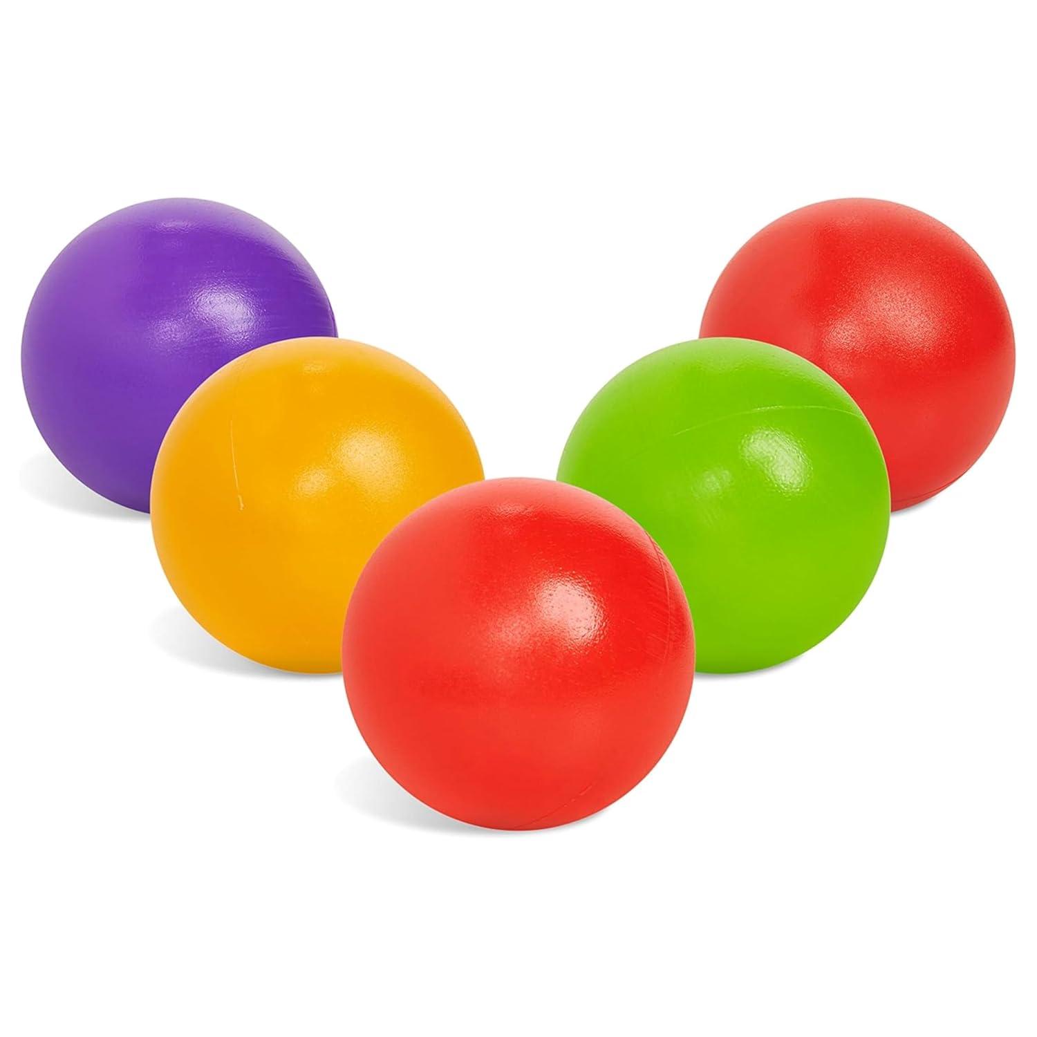 Botabee Set of 5 Multi-Colored Replacement Balls for Ball Popper Toys in Assorted Colors - Vibrant and Durable Plastic
