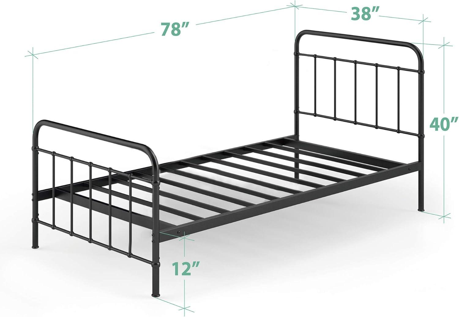 Zinus Florence 42" Modern Farmhouse Metal Platform Bed