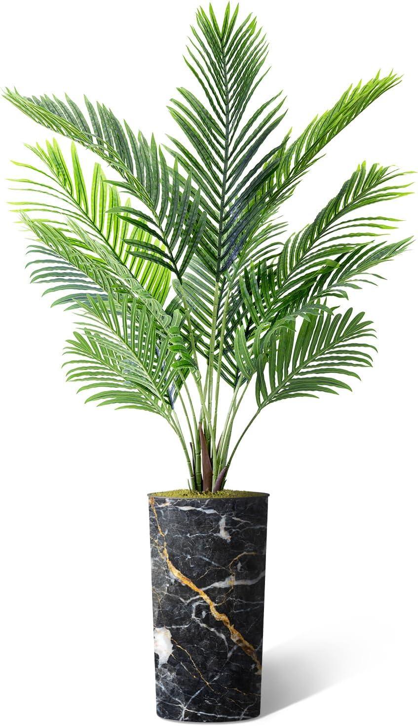 SIGNLEADER Artificial Plant In Planter, Fake Areca Tropical Palm Plant Home Decoration (Plant Pot Plus Plant)
