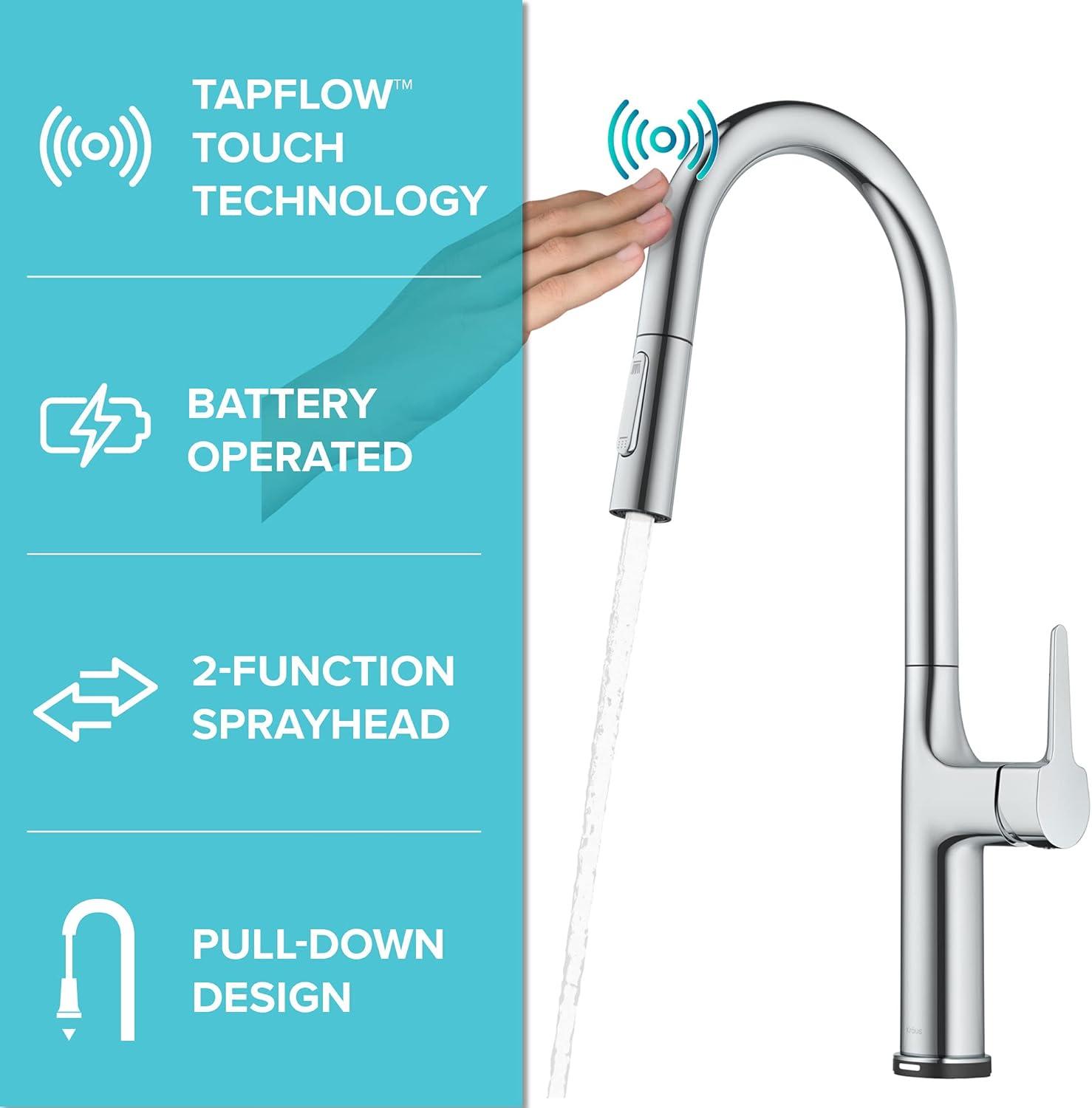 Pull Down Touch Single Handle Kitchen Faucet