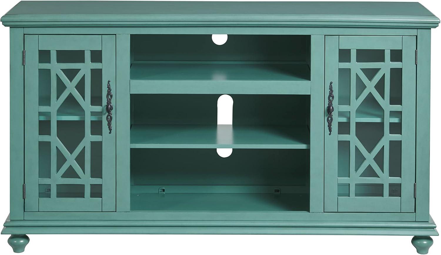 Martin Svensson Home Elegant 2 Door Antique Teal 63" TV Stand