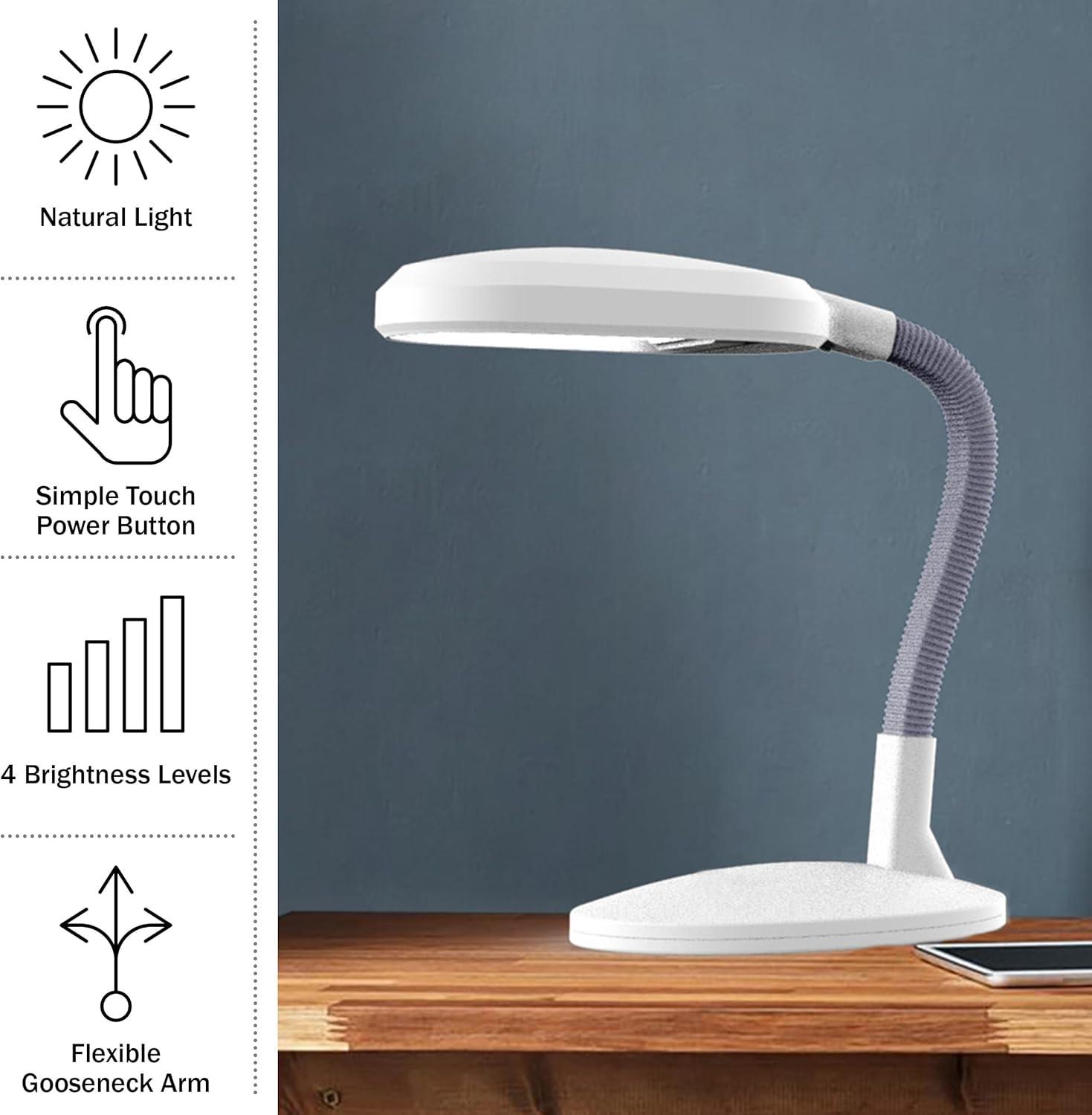 Hastings Home LED Sunlight Desk Lamp With Dimmer Switch
