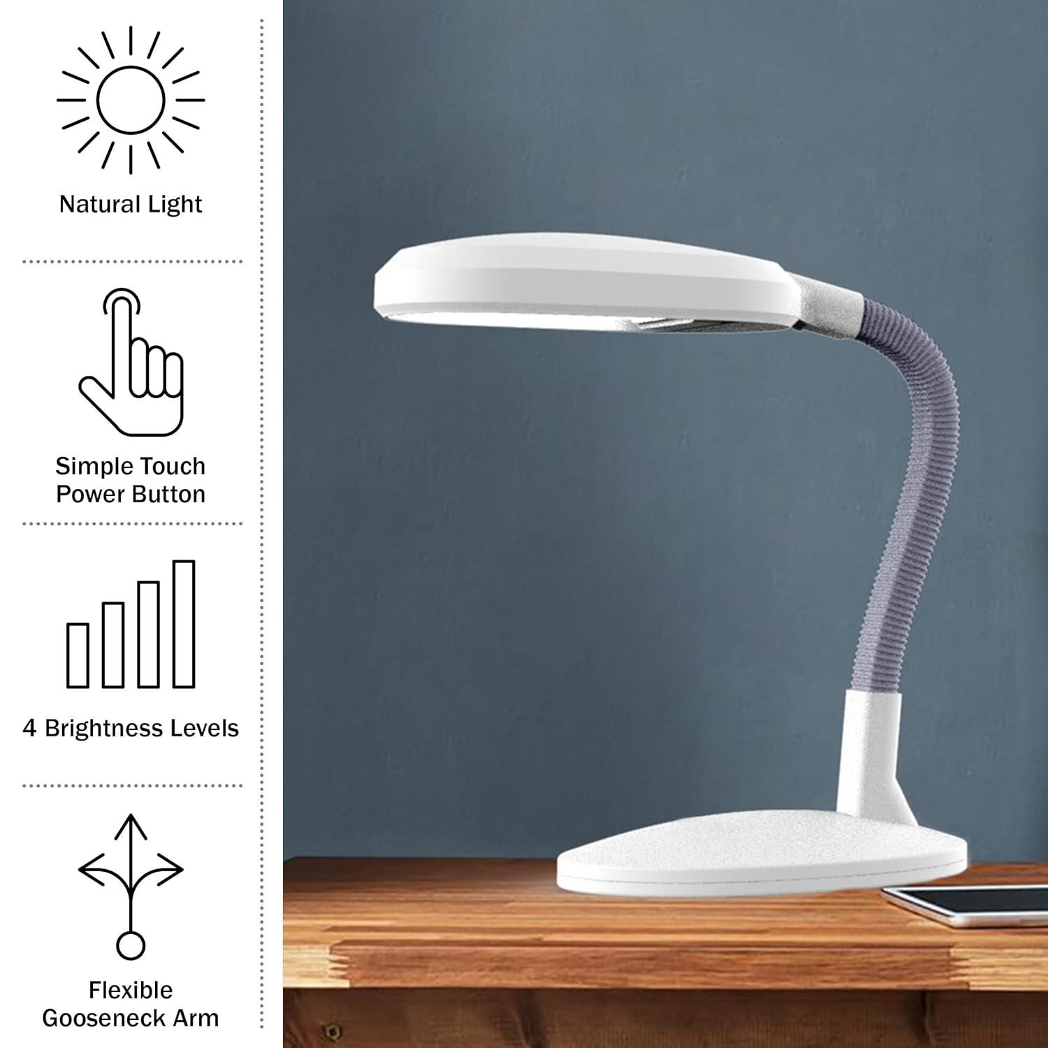 Hastings Home LED Sunlight Desk Lamp With Dimmer Switch