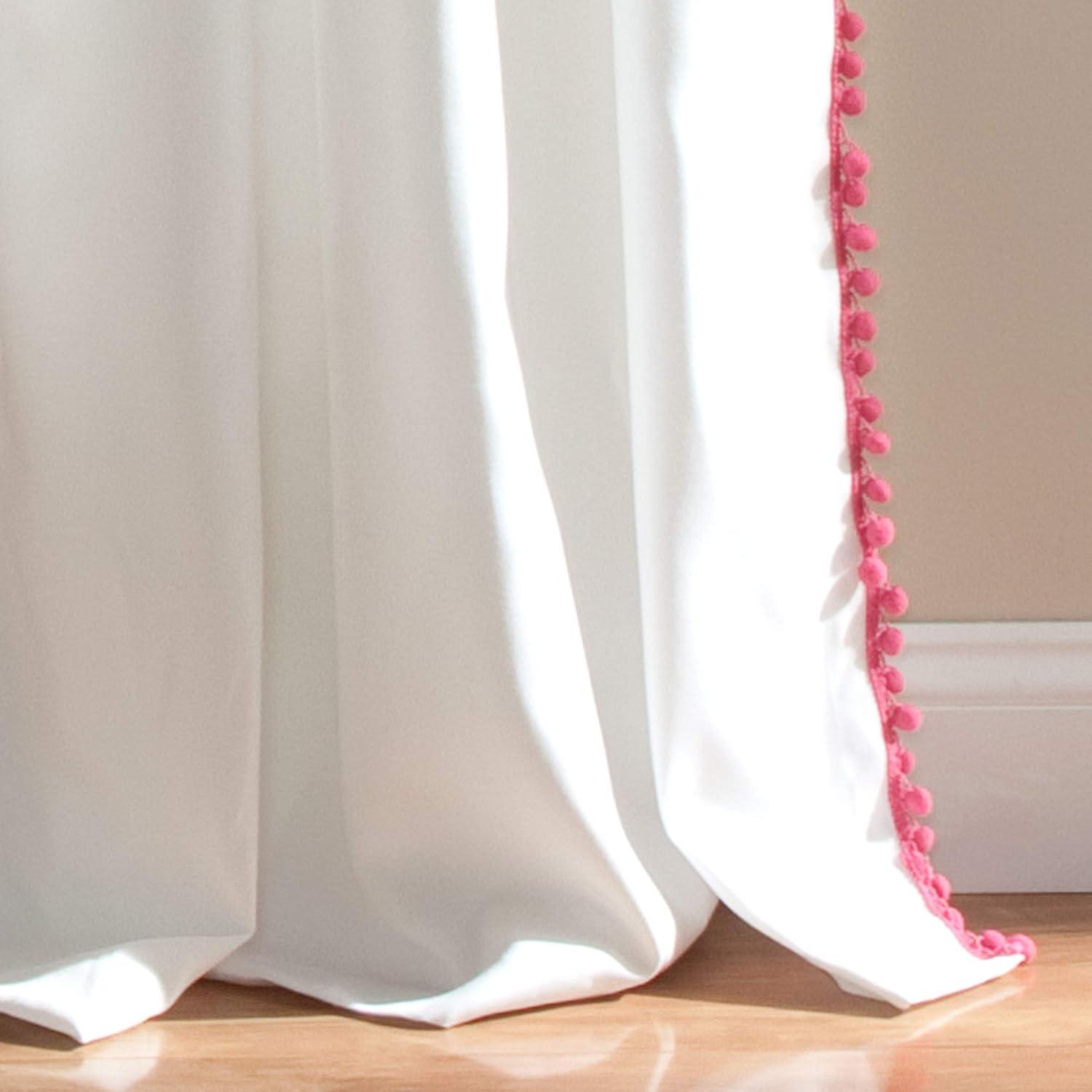 Lush Decor Pom Pom Semi Sheer Curtain Single Panel