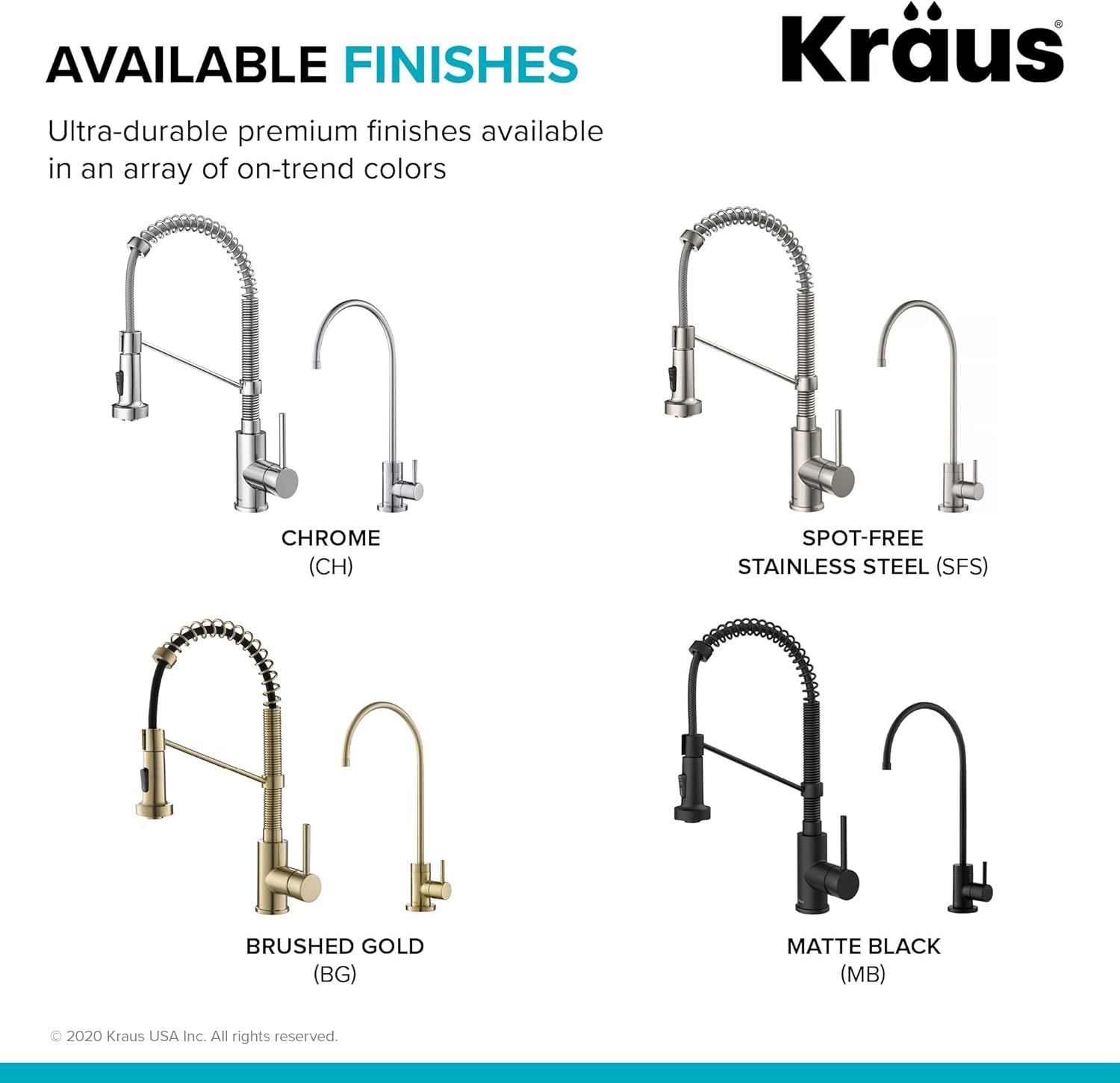 KRAUS Bolden Commercial Style 2-Function Single Handle Pull Down Kitchen Faucet