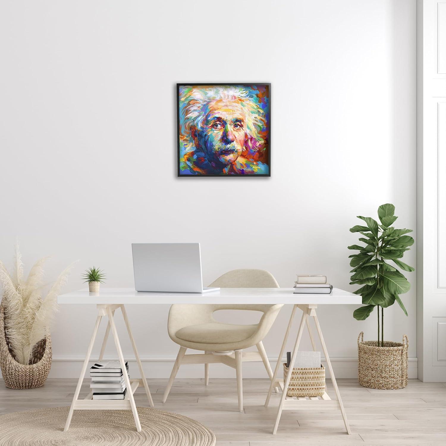 Stupell Industries Abstract Albert Einstein Portrait, 24" x 24"