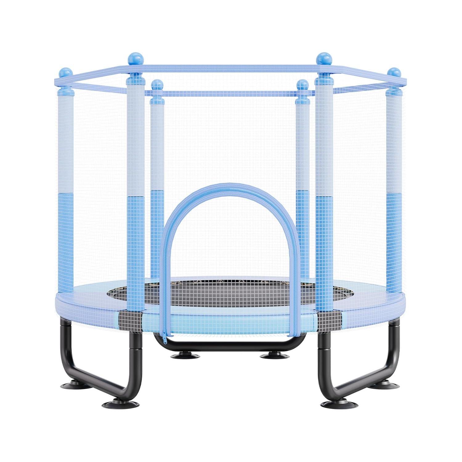 VEVOR 56" Trampoline for Kids Foldable Mini Toddler Trampoline Indoor Outdoor