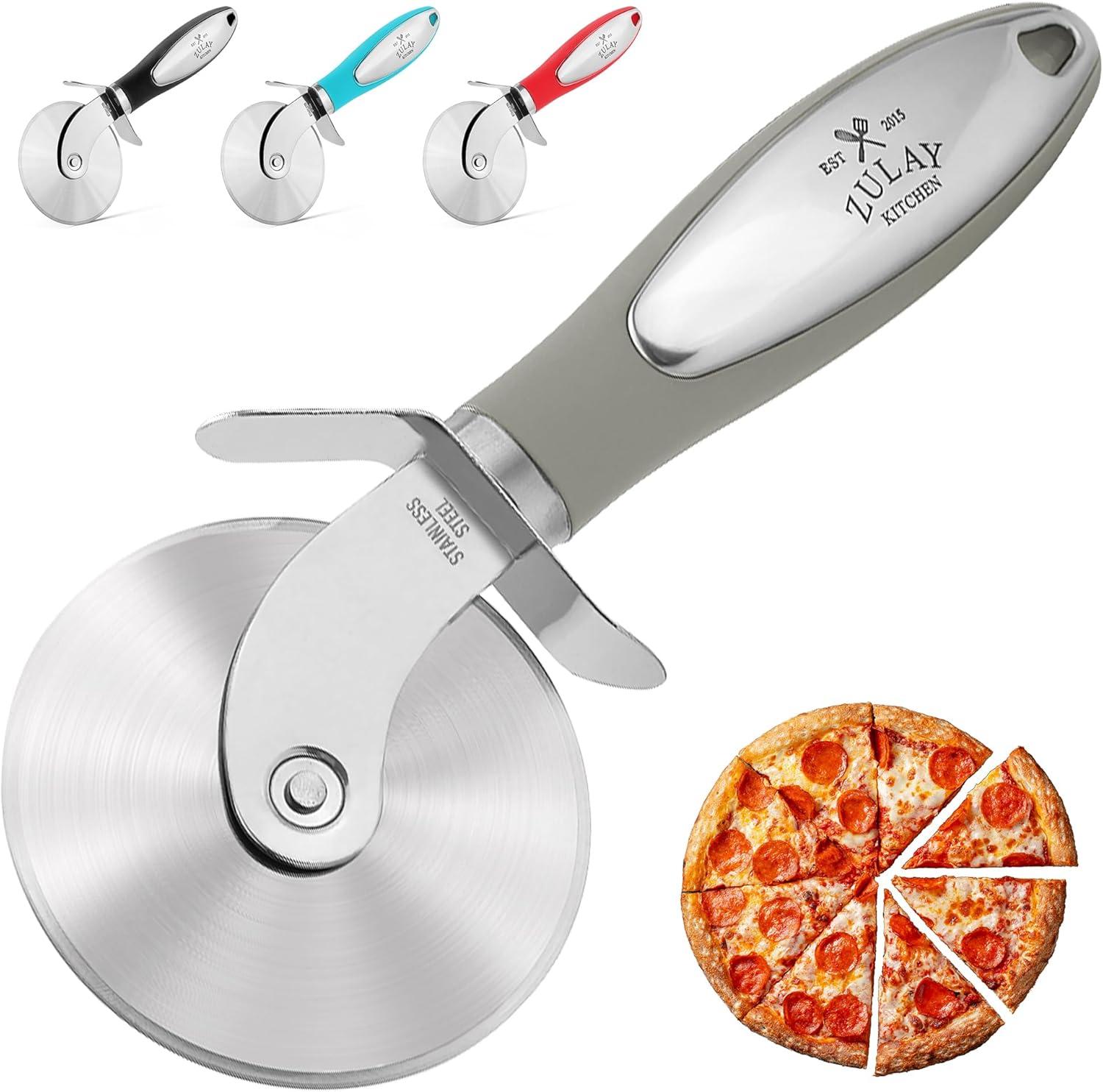 Zulay Kitchen Zulay Kitchen Pizza Cutter Wheel with Stainless Steel blade and guards Pizza Slicer Non-Slip Handle