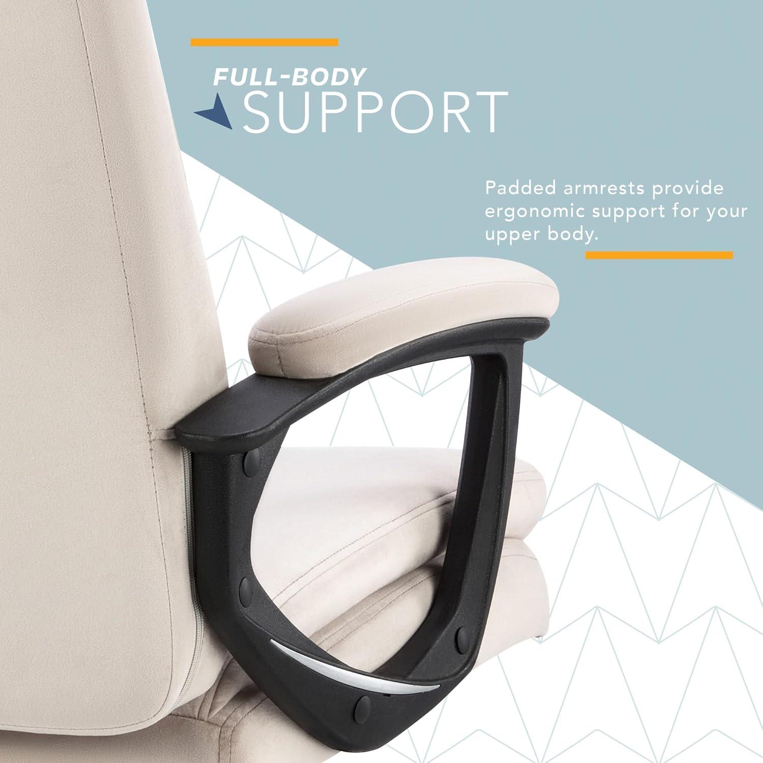 CLICK365 Click365 Classic Comfort Executive Office Chair, Ergonomic Mid-Back, Double-Layer Seat Cushion