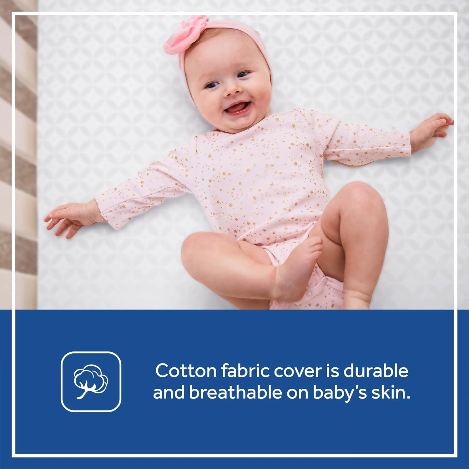 Sealy Cotton Cozy Rest 2-Stage Waterproof  Standard Baby Crib/Toddler Bed Mattress