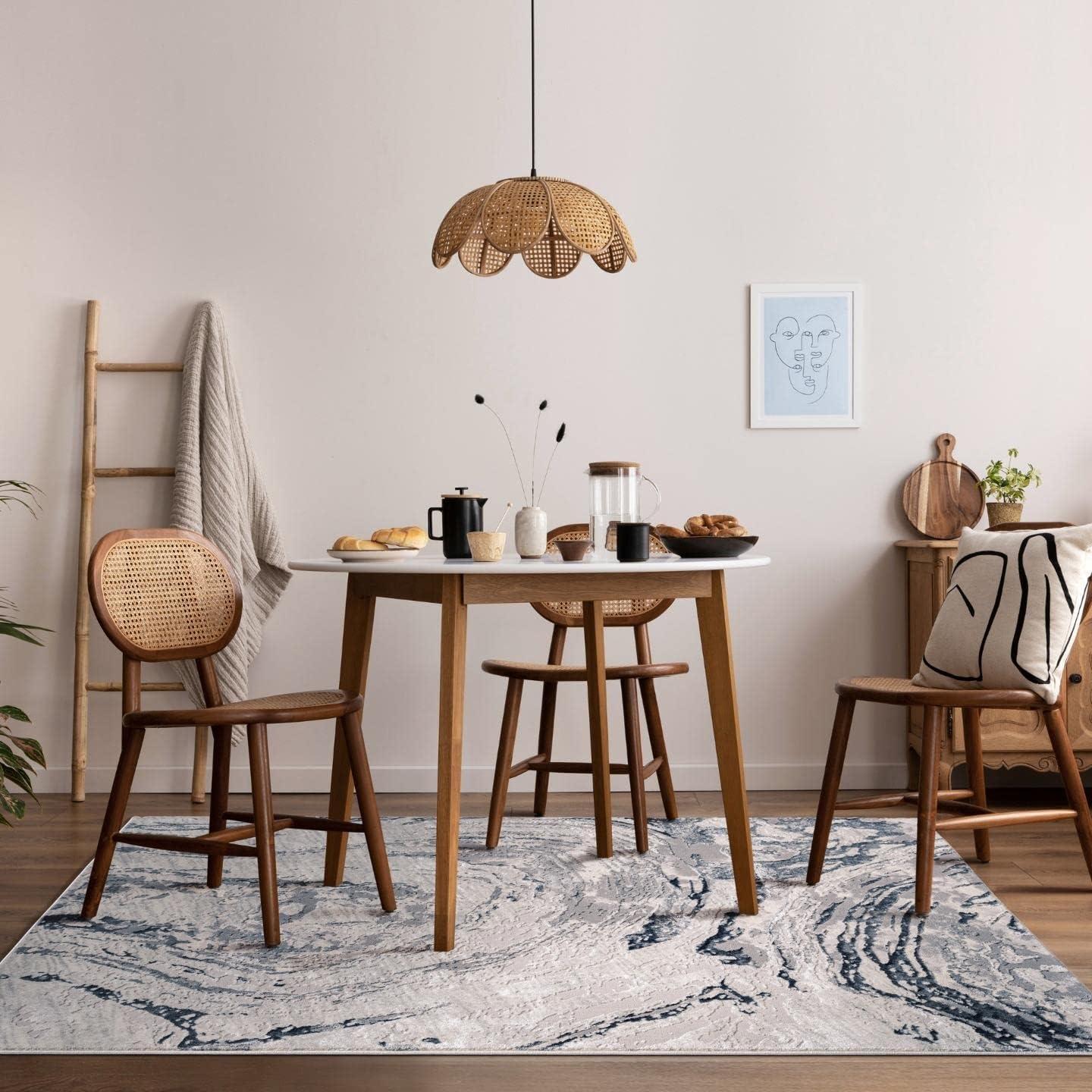 Luxe Weavers Marble Swirl Gray 5x7 Area Rug